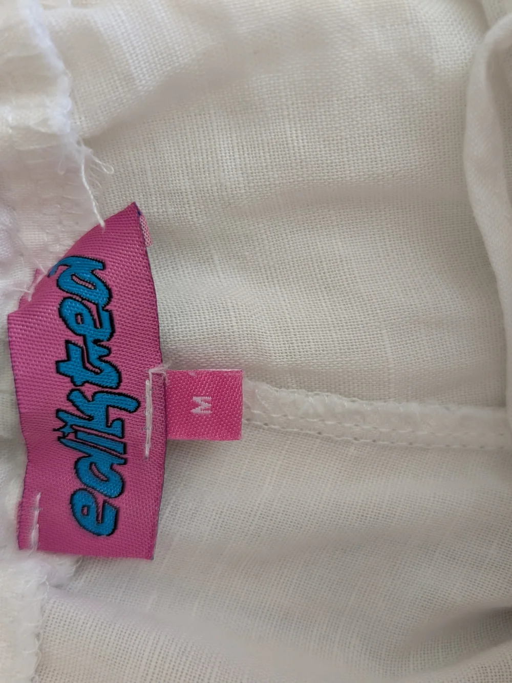 Edikted Womens Medium 100% Cotton Wide Leg Cargo Pants White Minimalist Summer - Picture 7 of 8